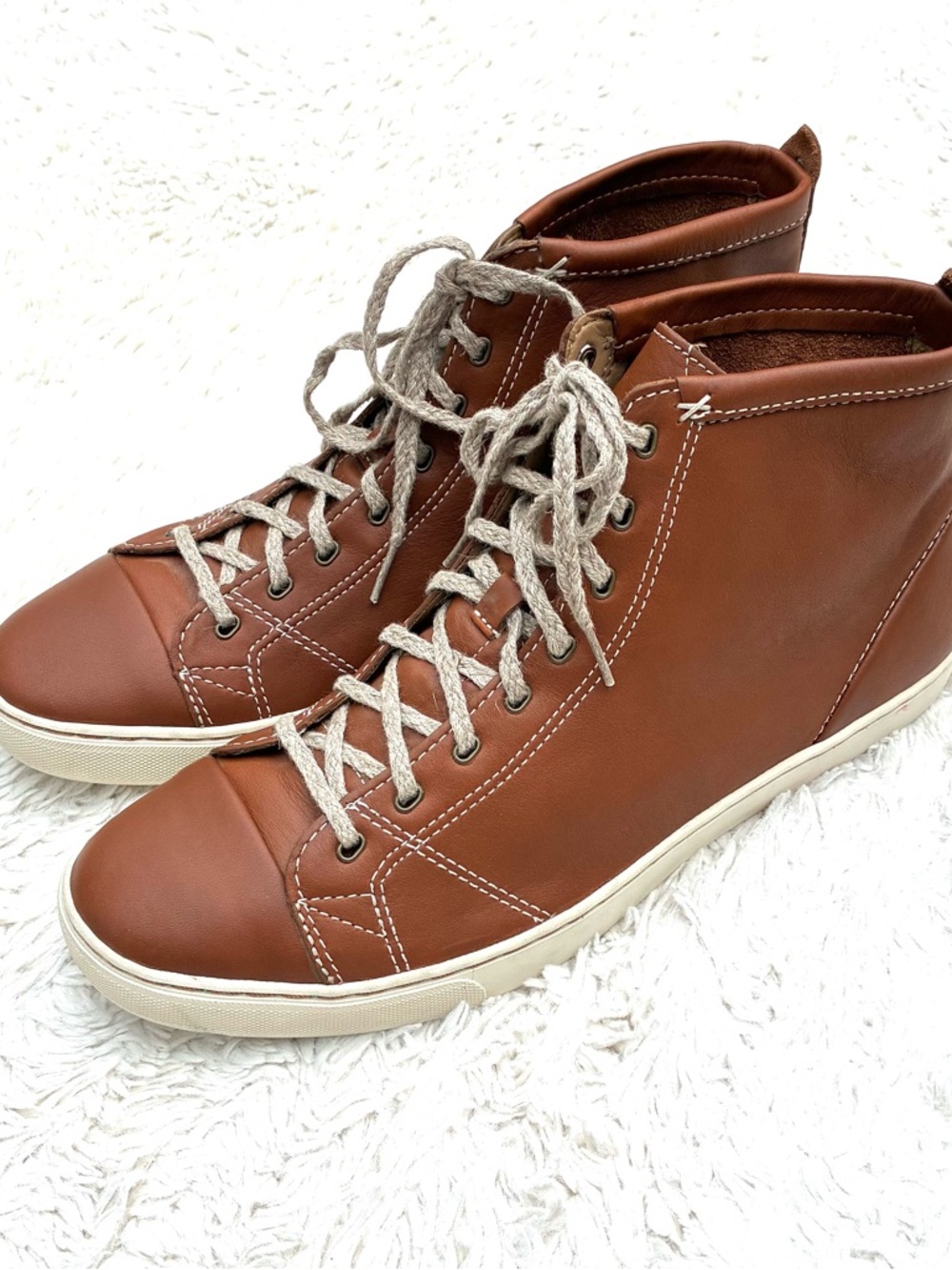 Rockport NWOT Men’s Brown Leather High Top Sneakers Sz 13